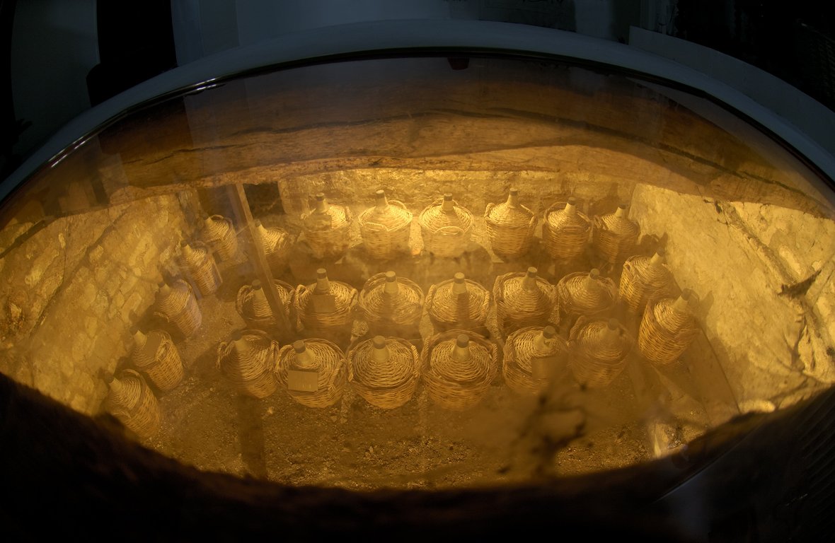 Demijohns in the cellars